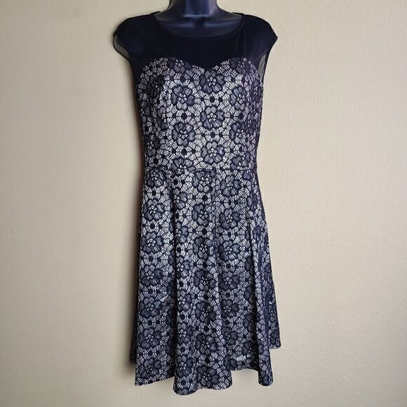 Enfocus Studio Drop Waist Lace Detailed Dress - Picture 1 of 8